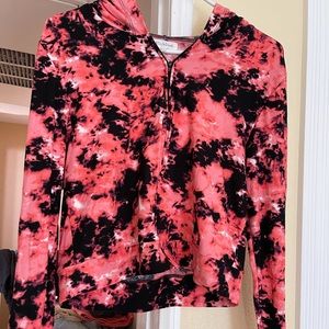 Fashion nova tie-dye zip up hoodie cropped 🔥💓💓